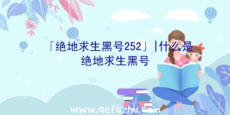 「绝地求生黑号252」|什么是绝地求生黑号